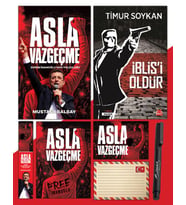 Asla Vazgeçme - Ayraç - Kartpostal - Poster - İblisi Öldür - Atatürk İmza Baskılı Kalem