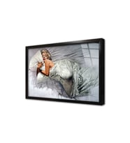 Renkli Marilyn Monroe Çerçeveli Cam Tablo
