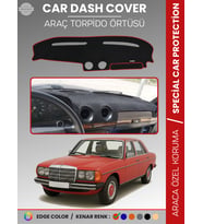 MERCEDES E SERİSİ W123 (1976-1985) Torpido Örtüsü Premium Kalite Torpido Koruma Özel Kesim UV Koruma