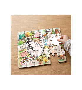 Uçan Leylek Tasarımlı 24 Parça Ahşap Çocuk Puzzle MPK0930