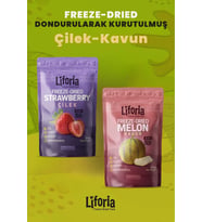 2’li Dondurularak Kurutulmuş Kuru Meyve - Sağlıklı Atıştırmalık - Çilek Ve Kavun Kurusu Freeze Dried