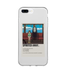 Iphone 7 Plus ve 8 Plus Uyumlu Spirited Away Poster Tasarımlı Şeffaf Telefon Kılıfı