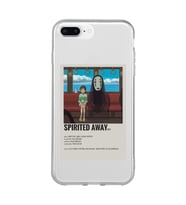 Iphone 7 Plus ve 8 Plus Uyumlu Spirited Away Poster Tasarımlı Şeffaf Telefon Kılıfı