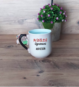 Psikoloji Öğretmeni Kupa Bardak Sihirli Oval Öğretmenler Günü Hediyesi