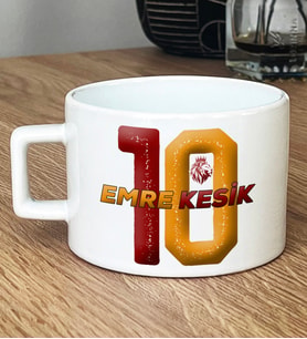 Kişiye Özel Taraftar Hediye Lüks Fincan Sevgiliye Babaya Erkek Kardeşe Hediye (Beyaz)