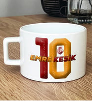 Kişiye Özel Taraftar Hediye Lüks Fincan Sevgiliye Babaya Erkek Kardeşe Hediye (Beyaz)