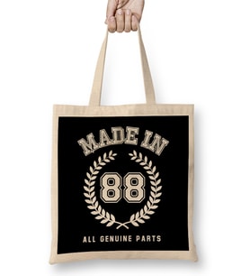 1988 Made In 88 All Genuine Parts Bez Çanta Uzun Saplı