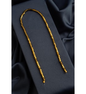 Hematit Doğal Taş Parlak Gold Altıgen Kesim 4x4mm Dizi
