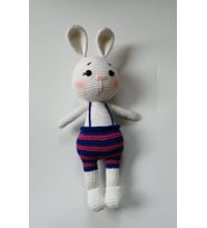 Pofuduk Şirin Tavşan Amigurumi Organik Oyuncak
