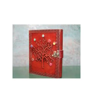 Kişiye Özel Taşlı Deri Defter - 20x15cm