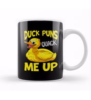 Duck Puns Quack Me Up! Adorable Duckling Pun Kupa Bardak Porselen