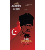 19 Eylül Gaziler Günü Fotoğraf Panosu Branda 100x200