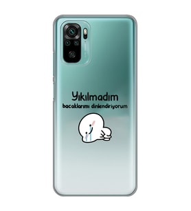 Xiaomi Redmi Note 10 / Note 10S Uyumlu Yıkılmadım Tasarımlı Şeffaf Telefon Kılıfı