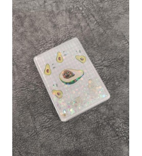 Cep Ayna Avokada Makyaj Çanta Seyahat Taşınabilir Ayna Simli Sulu Kozmetik