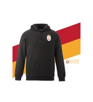 Galatasaray Orijinal Lisanslı Sweat Kapüşonlu Logolu Siyah Sweat