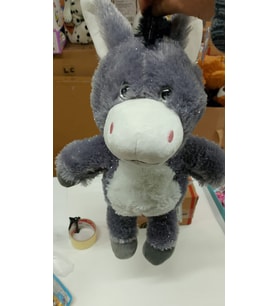 Oyuncak Peluş Simli Sevimli Eşek 50 cm
