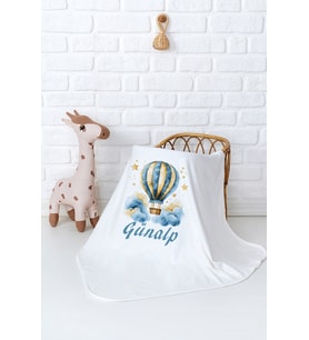 Pia Baby Premium %100 Pamuk Çift Kat Penye Bebek Battaniyesi 80x80 cm 5058-11 (Krem)