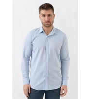 White Stone Malta G2303 Keten Regular Fit Pamuklu Gömlek Mavi