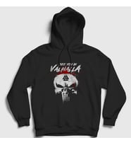 Presmono Unisex Siyah Valhalla Vikings Kapüşonlu Sweatshirt 222747tt