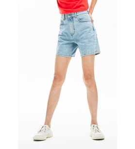 Lacoste Women's Regular Fit Denim Blue Bermuda Jean Shorts Kadın Şort Açık Mavi
