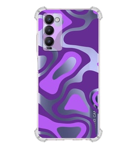 PrintiFy Tecno Camon 18P Uyumlu Köşe Korumalı Renkli Desen Tasarımlı Şeffaf Silikon Kılıf