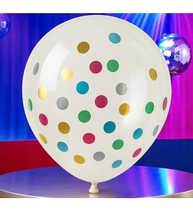 YÜKSEK KALİTE 100 ADET ŞEFFAF RENKLİ BALON RENKLİ ŞEFFAF PULLU BALON RENKLİ PULLU DEKORASYON BALONU