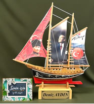 Sizlere Özel Tasarım Büyük Boy Ahşap Gemi Hediyesi Doğal El Yapımı (Model 2)