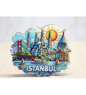 Ahşap İstanbul Temalı Magnet Alk4600