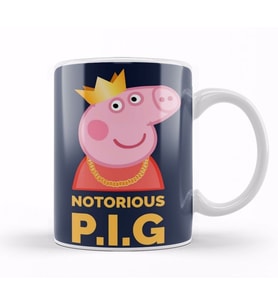 Notorious Peppa Pig Kupa Bardak Porselen