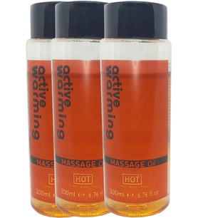 Northcity Active Warming Massage Oil 600 ml Isıtıcı Özellikli Rotik Masaj Yağı x 3 Adet