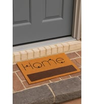 Valerine Life Velür Coco Dokulu Welcome Hoş Geldiniz Kapı Önü Dış Mekan Paspası 45x70cm 27YCM260105 (Kahverengi)