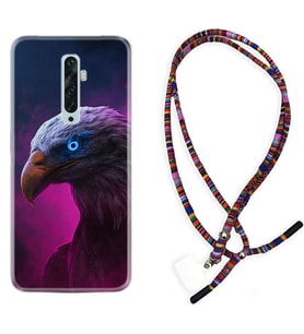Oppo Reno 2Z 4 Lite 4 Pro 5 6 7 A31 Kılıf Boyun Asklı Rasta Silikon Kartal 1622