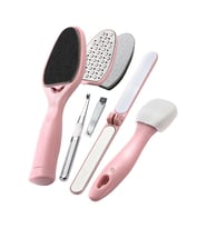 Polosmart PSC52 Topuk Tırnak Törpülü Tırnak Makaslı Pedikürlü Ayak Bakım Seti Pembe