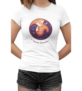 Cosmic Dreamer Beyaz Kadın Tshirt