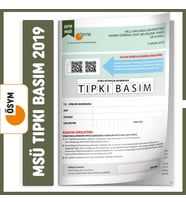 MSÜ 2019 ÖSYM Tıpkı Basım Türkiye Geneli Dijital Çözümlü Çıkmış Soru Kitapçığı (Beyaz)