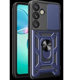 Galaxy S25 Plus Kılıf Pars Lens Yüzüklü Silikon - Lacivert
