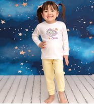 Pia Baby GL2014 İsme Özel Çocuk Pijama Takımı 1-8 Yaş (Sarı)