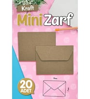 Mini Zarf Kraft 9x7 cm 20 adet-T362