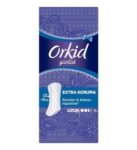 Orkid Günlük Ped Uzun 16 Lı Mor Paket