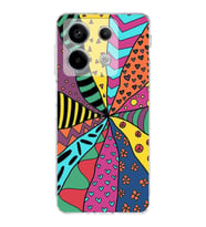 PrintiFy Xiaomi Redmi Note 13 Pro 5G ile Uyumlu Retro Color 4  Kamera Korumalı Şeffaf  Kılıf