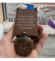 Kişiye özel Sayı Kabartmalı Köstekli Cep Saati