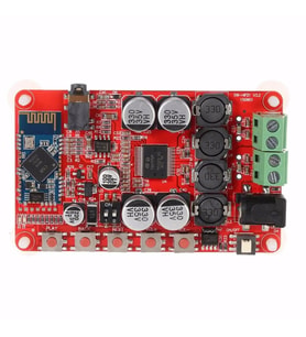 TDA7492P 2x25W Bluetooth Alıcılı Ses Amfi Kırmızı