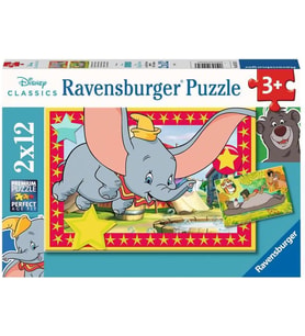 Ravensburger Çocuk Yapbozu 05575 - Macera Çağırıyor! - 2 X 12 Parça Disney Yapbozu, 3 Yaşından Büyük (Krem)