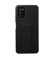 Samsung Galaxy A03s Kılıf Mega Standlı Silikon - Siyah