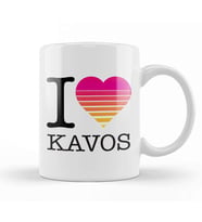 I Heart Kavos Sunset Kupa Bardak Porselen