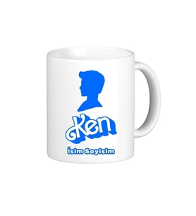 Ken Tasarım Kişiye Özel Beyaz Kupa