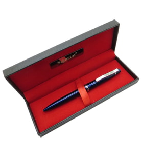 Signator® T512 Mavi Krom Tükenmez Kalem  İsme Özel Kalem  Hediyelik Kalem (Karışık)