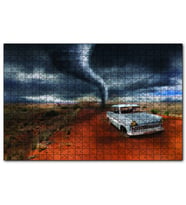Cakapuzzle Hortumdan Kaçan Otomobilde Maymun  Puzzle Yapboz MDF (Ahşap) (120 Parça)