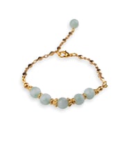 Larimar Taşlı Doğal Taş Bileklik (Yeşil)
