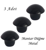3 Adet Siyah Mantar Düğme Kulp Mobilya Çekmece Dolap Kapak Kulbu Metal Kulp Aksesuarları Vidalı